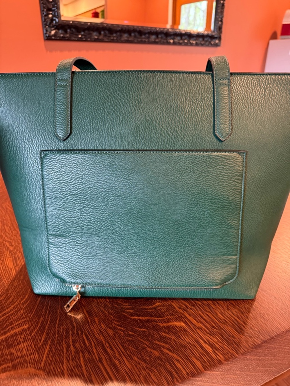 Poppy & Peonies Go-Getter Tote in Heritage Green - Picture 5 of 9
